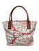 Kate Spade White Pink Brown Canvas Floral Double Top Handle Tote Bag White Pink Brown / L