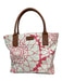 Kate Spade White Pink Brown Canvas Floral Double Top Handle Tote Bag White Pink Brown / L