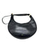 JW PEI Black Faux Leather Embossed Shoulder Bag Crescent Bag Black / Medium