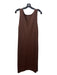 St John Collection Size 12 Brown Wool Blend Sleeveless Scoop Neck Midi Dress Brown / 12