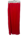 Mango Size S Red Polyester Elastic Waistband Accordion Pleat Maxi Skirt Red / S
