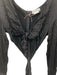 Lovers + Friends Size XS Black Viscose Long Sleeve Front Tie Cut Out Dress Black / XS