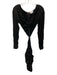 Lovers + Friends Size XS Black Viscose Long Sleeve Front Tie Cut Out Dress Black / XS