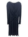 Lafayette 148 Size 14 Navy Blue Viscose Criss Cross Detail Dress Navy Blue / 14