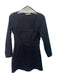 Zara Size S Black Cotton Denim Square Neck Paneled Long Sleeve Hook & Eye Dress Black / S