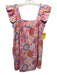 Tuckernuck Size XS Pink, Blue & Yellow Linen Blend Short Ruffle Sleeve Dress Pink, Blue & Yellow / XS