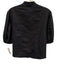 XiRENA Size S Black Cotton Button Ruffle Neckline Crop Puff Sleeve Top Black / S