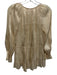 5a7 Cinq a Sept Size S Gold Polyester Tiered Trumpet Sleeve Bow Detail Top Gold / S