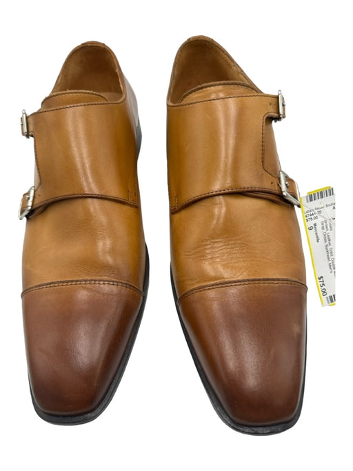 Mercantile Shoe Size 9 Brown Leather Solid Double Monk Strap Dress Men's Shoes 9