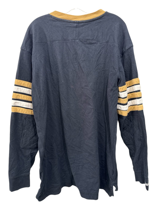 Mitchell & Ness Size XXL Black Cotton Blend Saints V Neck Long Sleeve Shirt Black / XXL