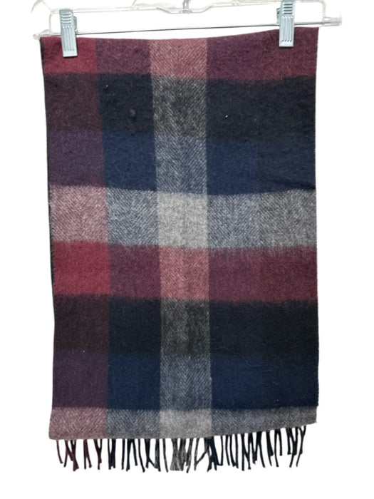 Barbour Red & Multi Wool Plaid Men's Scarf Red & Multi
