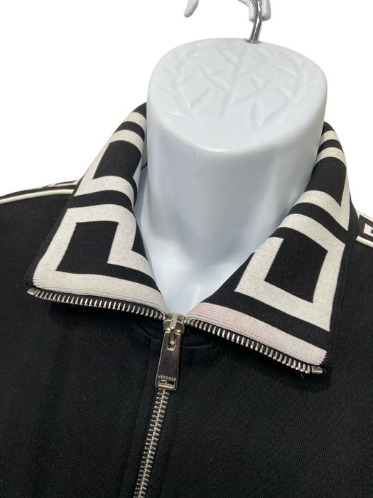 Versace Size XL Black Cotton Solid Medusa Zip Up Men's Jacket Black / XL