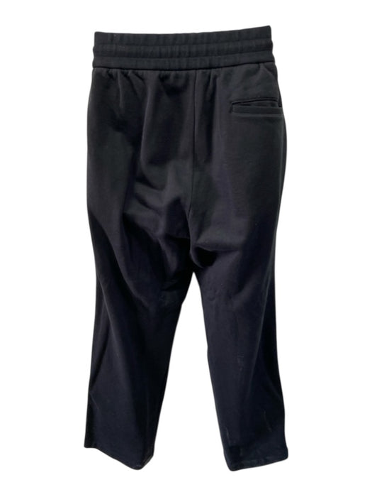 Versace Size L Black & White Cotton Solid Side Logo Sweatpant Men's Pants Black & White / L