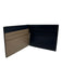 Fendi New Blue & Gray Leather Solid Bifold Money Clip Men's Wallet Blue & Gray