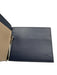Fendi New Blue & Gray Leather Solid Bifold Money Clip Men's Wallet Blue & Gray