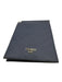 Fendi New Blue & Gray Leather Solid Bifold Money Clip Men's Wallet Blue & Gray