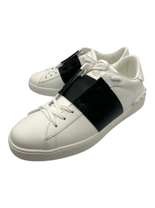 Valentino Shoe Size 42.5 Like New White & Black Leather Low Top Men's Shoes White & Black / 42.5