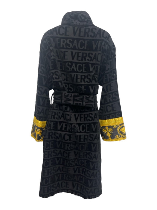 Versace Size XXL NWT Black & Yellow Belt Inc Men's Robe Black & Yellow / XXL