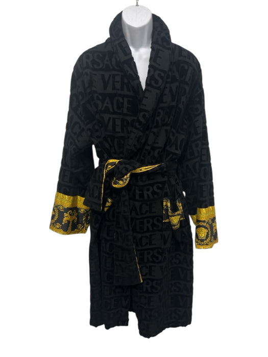 Versace Size XXL NWT Black & Yellow Belt Inc Men's Robe Black & Yellow / XXL