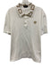 dv Size 4XL White & Gold Cotton Medusa Polo Men's Short Sleeve White & Gold / 4XL