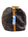 Louis Viuton AS IS Brown Leather logo Duffle Men's Bag Brown
