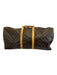 Louis Viuton AS IS Brown Leather logo Duffle Men's Bag Brown