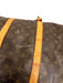 Louis Viuton AS IS Brown Leather logo Duffle Men's Bag Brown