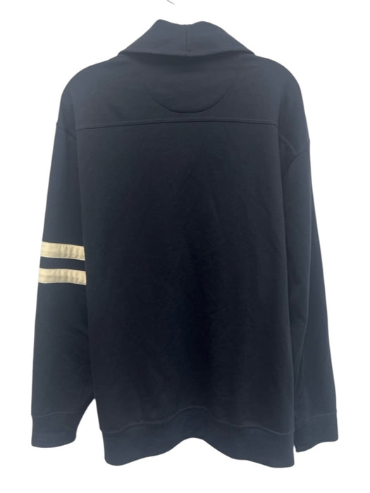 Cremieux AS IS Size XXL Navy Blue & White Cotton Men's Sweater Navy Blue & White / XXL