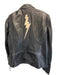 Lansky Bros Size XXL Black Leather Solid Zipper Men's Jacket Black / XXL