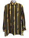 Versace Size Est L black & gold Silk Chain Detail Button Up Long Sleeve Shirt black & gold / Est L