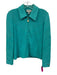 St. John Sport Size P Aqua Blue Wool & Rayon Zip Front Collared Jacket Aqua Blue / P