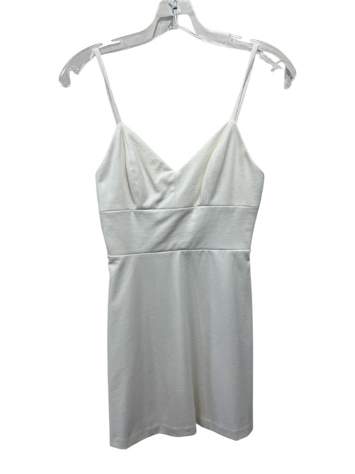 Amanda Uprichard Size S White Rayon & Nylon Spaghetti Strap V Neck Midi Dress White / S