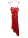 Milly Size S Orange, Pink, Multi Polyester Spaghetti Strap Accordion Pleat Dress Orange, Pink, Multi / S