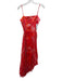 Milly Size S Orange, Pink, Multi Polyester Spaghetti Strap Accordion Pleat Dress Orange, Pink, Multi / S