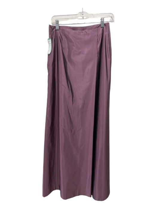 Carmen Marc Valvo Size 6 Mauve Purple Polyester & Silk Side Zip Maxi Skirt Mauve Purple / 6