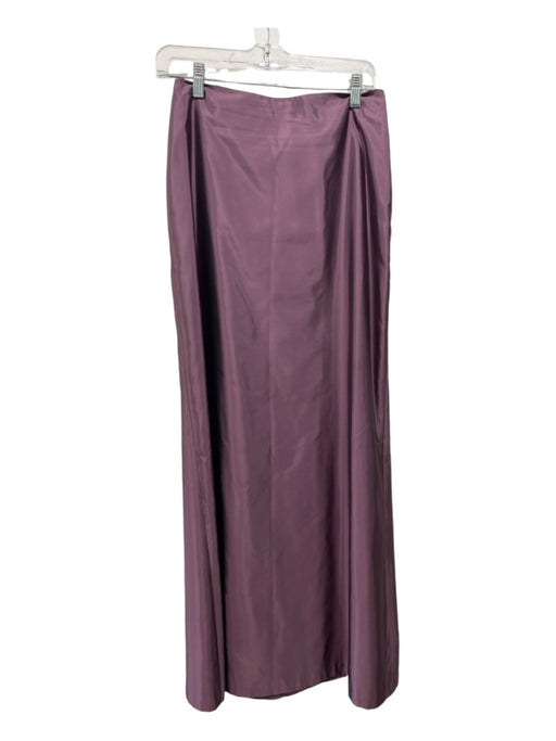 Carmen Marc Valvo Size 6 Mauve Purple Polyester & Silk Side Zip Maxi Skirt Mauve Purple / 6