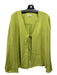 Jason Wu Size 8 Green Viscose Open Tie Front Long Sleeve Pleated Back Top Green / 8