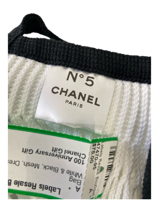 Chanel Gift White & Black Mesh Bag White & Black