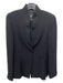 Giorgio Armani Size 38 Black Silk 3 Button Single Breasted Darted Jacket Black / 38