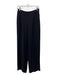 Giorgio Armani Size 40 Black Silk Trouser Side Zip High Waist Wide Leg Pants Black / 40