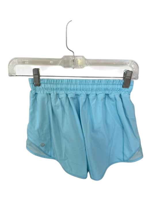 Lululemon Size 2 Sky Blue Polyester Blend Zip Pocket Scrunch Waist Shorts Sky Blue / 2