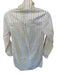 Lake Size XXS White & Multi Cotton Stripe Button Up 3/4 Sleeve Mini Dress White & Multi / XXS