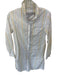 Lake Size XXS White & Multi Cotton Stripe Button Up 3/4 Sleeve Mini Dress White & Multi / XXS