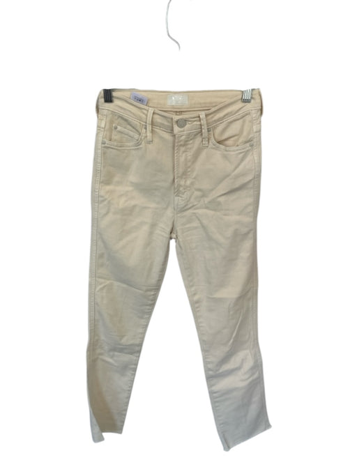 Mother Superior Size 25 Light Wash Cotton Raw Hem Boot Cut High Waist Jeans Light Wash / 25