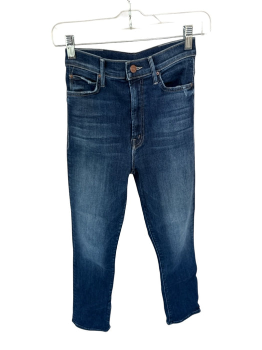 Mother Size 25 Dark Wash Cotton & Polyester Boot Cut High Waist Jeans Dark Wash / 25