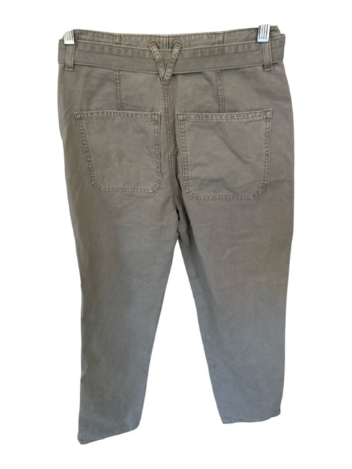 Veronica Beard Size 24 Sage Cotton Straight Leg High Rise Belt Cropped Jeans Sage / 24