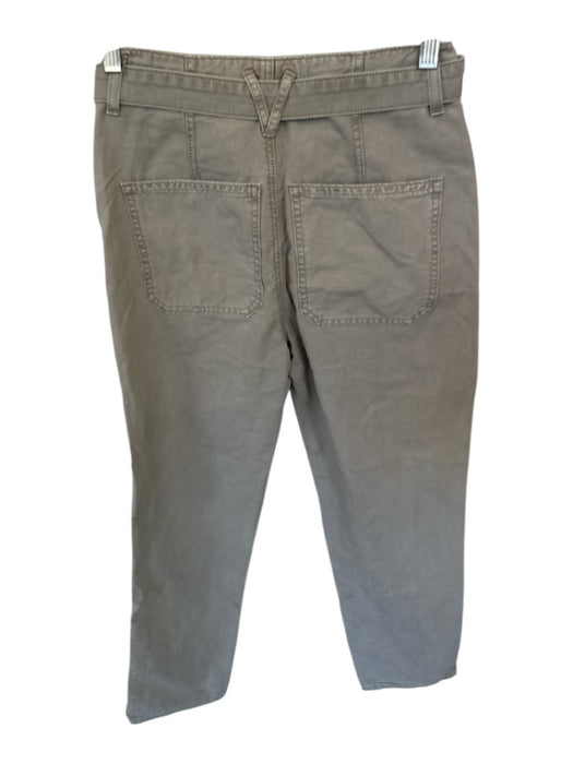 Veronica Beard Size 24 Sage Cotton Straight Leg High Rise Belt Cropped Jeans Sage / 24