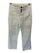 Veronica Beard Size 24 Cream Cotton Blend High Waist Straight Leg 3 Button Jeans Cream / 24