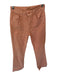 Mother Size 25 Burnt Sienna Cotton Blend Raw Hem High Waist Boot Cut Jeans Burnt Sienna / 25