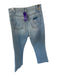 Mother Size 25 Cream Cotton Blend High Waist Raw Hem Boot Cut Jeans Cream / 25